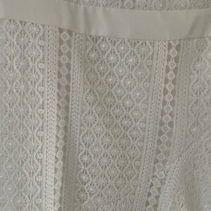 Beautiful white lace dress.